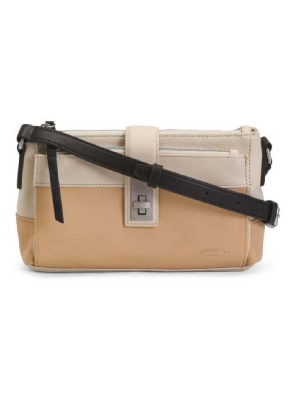 AMERICAN LEATHER CO. Leather Lexington Triple Entry Crossbody